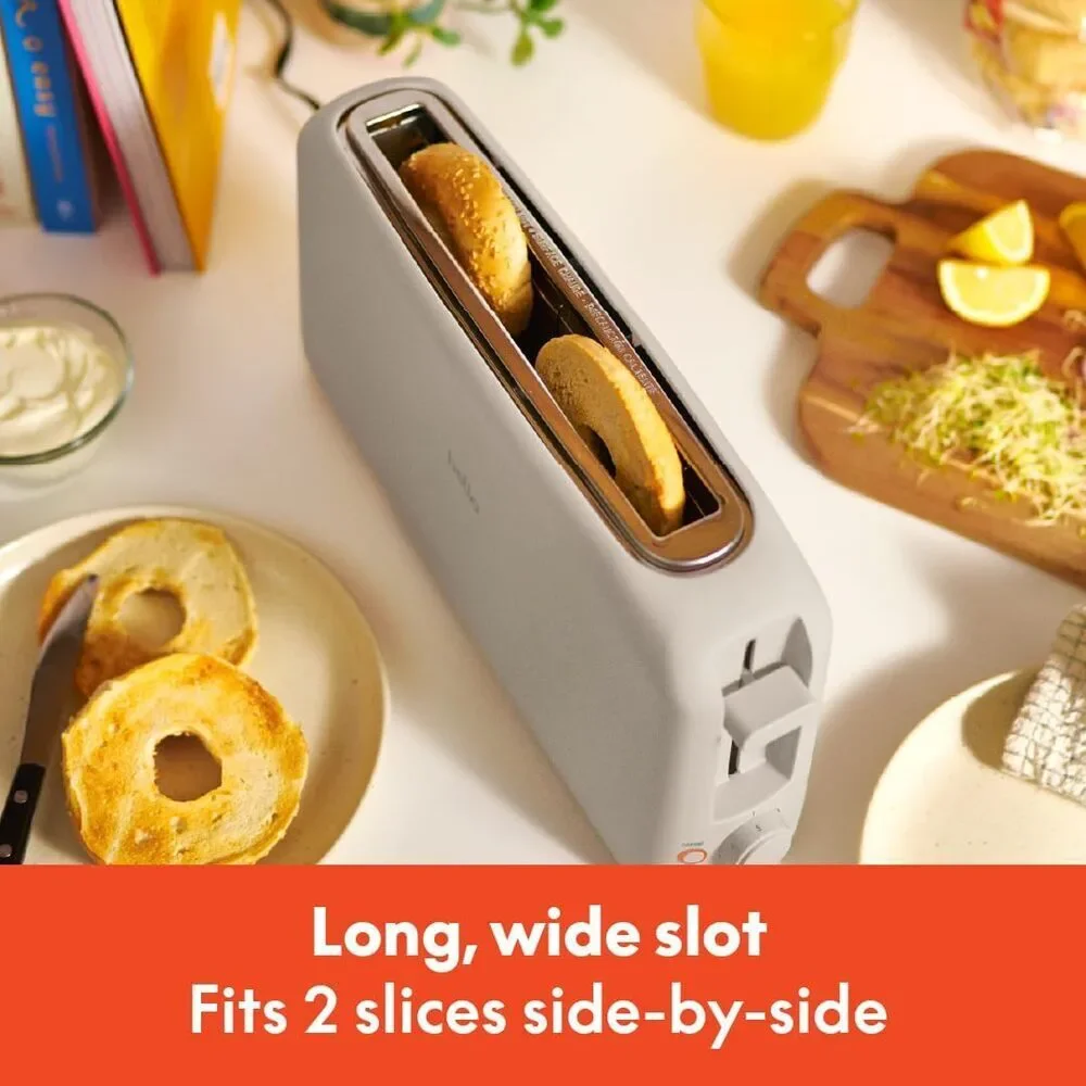 Bella 2 Slice Slim Toaster Oatmilk Fits Anywhere Kitchen 6 Shade Settings